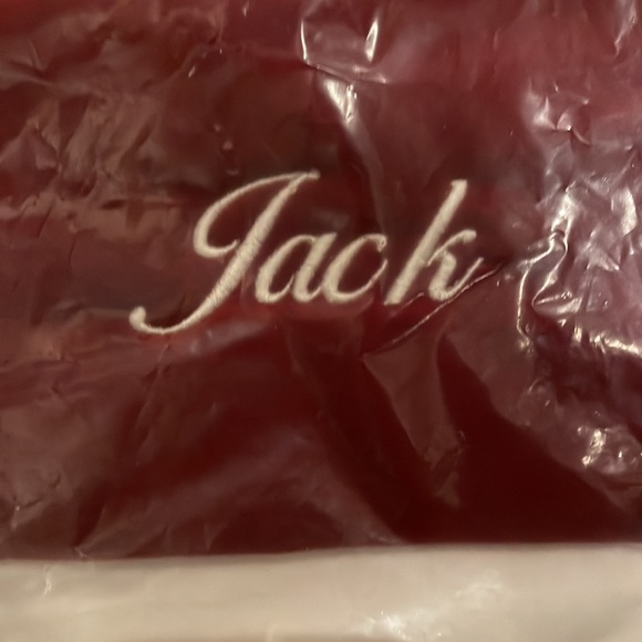 Pottery Barn Velvet Stocking- embroidered with Jack - Picture 2 of 2